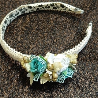 Diadema Cabello Tocado Niña Comunión - Imagen 1