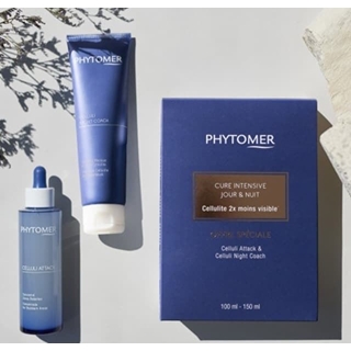 Pack Dúo Reductor Anticelulítico CELLULI ATTACK Zonas Rebeldes + CELLULI NIGHT COACH Anti-celulítica Nocturna Phytomer - Imagen 1
